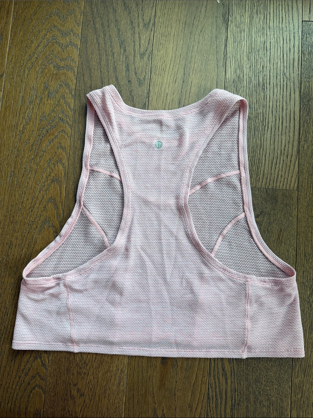 Lululemon Pink Mesh Crop Tank